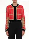 Givenchy Cropped Military-style Jacket In Red
