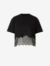 GIVENCHY GIVENCHY CROPPED LACE T-SHIRT