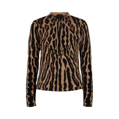 Pre-owned Givenchy Cropped Leopard Print Knit Sweater 'brown/black' | Women's Size Xl