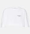 Givenchy Cropped Fit T-shirt In Cotton With Stamp Print Clothing In White