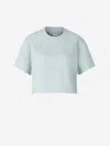 Givenchy 4g Embroidered Cropped T-shirt In Blue