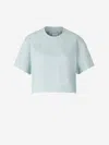 Givenchy 4g Embroidered Cropped T-shirt In Embossed Logo On The Front