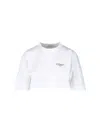Givenchy Cropped Fit T-shirt In Cotton With Stamp Print Clothing In White