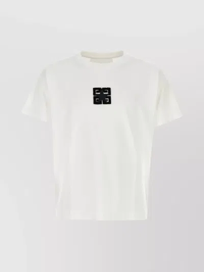Givenchy Cropped Loose Fit Cotton T-shirt In White