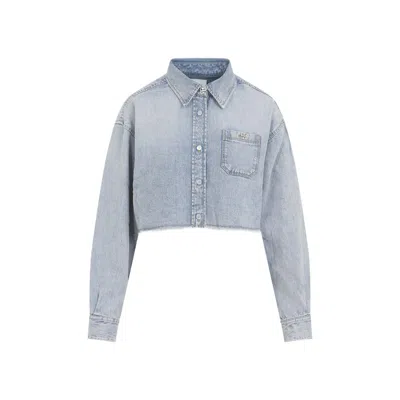 Givenchy Cropped Lyocell Shirt With Pointed Collar