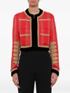 Givenchy Cropped Military-style Jacket In Red
