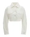 Givenchy Cocoon Reversed-effect Raw Denim Jacket In White