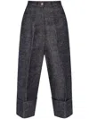 Givenchy Women Denim Blue Linen Blend Palazzo Pant In Blue
