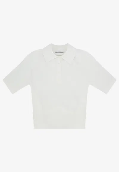 Givenchy Cropped Polo T-shirt In White