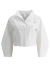 Givenchy Cropped Poplin Shirt In White