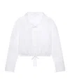 Givenchy Cropped Shirt In Poplin In White
