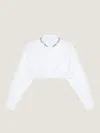 Givenchy Cropped Shirt In Poplin With Crystals