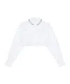 Givenchy Chemise Cropped En Popeline Avec Cristaux In White