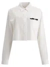 Givenchy Cropped Button-front Shirt With Bow Detail