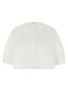 Givenchy Cropped Cotton Shirt With Button Closures In White