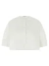 Givenchy Cropped Cotton Shirt With Button Closures In White