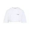 Givenchy Cropped Fit T-shirt In Cotton With Stamp Print Clothing In White