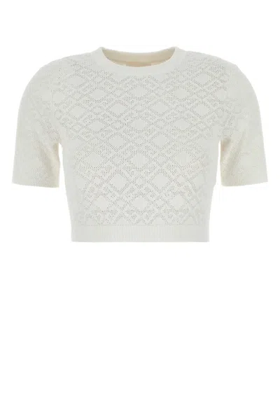 Givenchy Cropped Short Sleeves Sweater In White