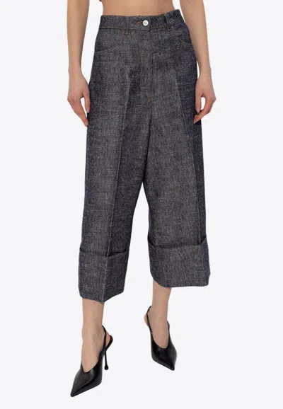 Givenchy Cropped Straight-leg Jeans In Navy