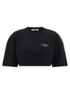 Givenchy Cropped Fit T-shirt In Cotton With Stamp Print Clothing In Black