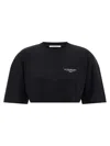 Givenchy Cropped Fit T-shirt In Cotton With Stamp Print Clothing In Black