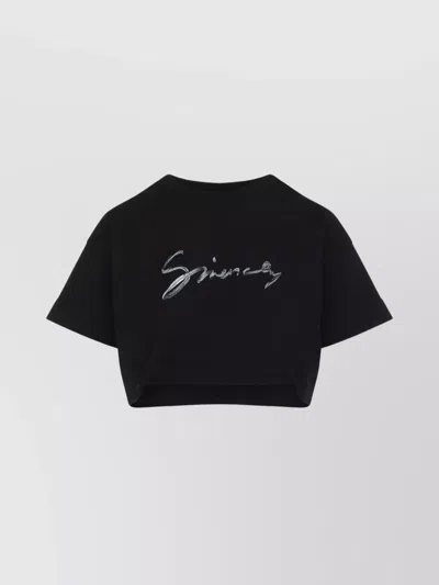 GIVENCHY CROPPED T-SHIRT DROPPED SHOULDERS