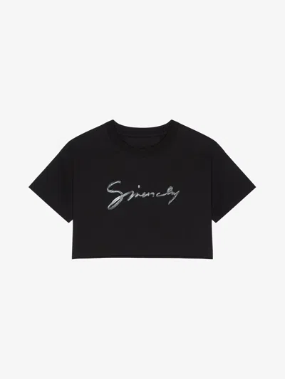 GIVENCHY GIVENCHY CROPPED T-SHIRT IN COTTON