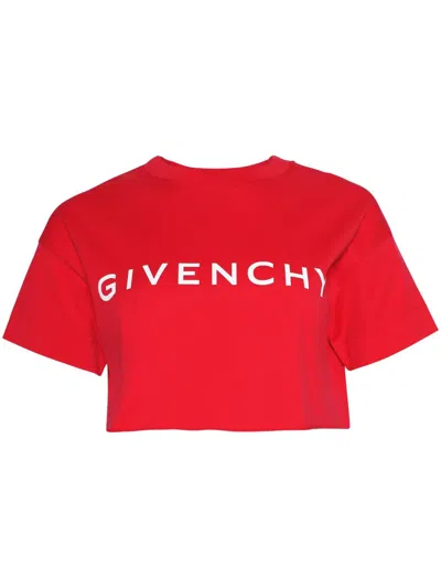 Givenchy Cropped T-shirt In Red