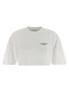 Givenchy Cropped Fit T-shirt In Cotton With Stamp Print Clothing In White