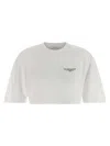 Givenchy Cropped Fit T-shirt In Cotton With Stamp Print Clothing In White