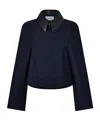 Givenchy Cropped Tailored Jacket In Blue