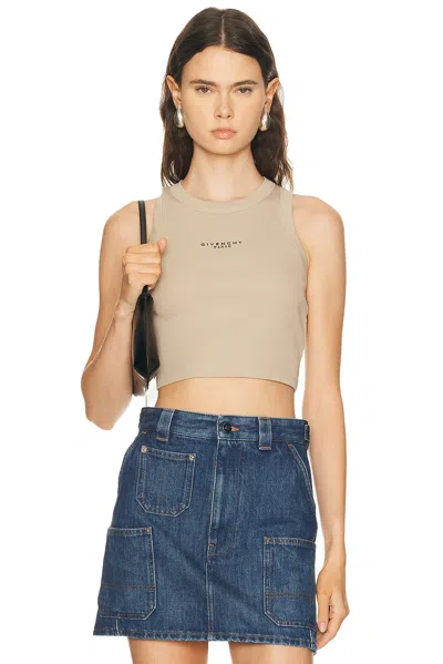Givenchy Cropped Tank Top In Brown