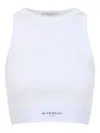 Givenchy Cropped Tank Top In Cotton With Band Clothing In White