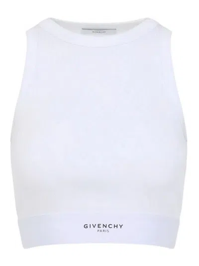 GIVENCHY CROPPED TANK TOP IN COTTON WITH  BAND