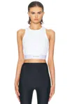 Givenchy White Ribbed Stretch Cotton Cropped Tank Top In White