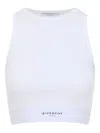 Givenchy Cropped Tank Top With Logo In White
