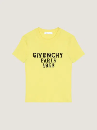 Givenchy Cropped Top In Fine Rib In Yellow