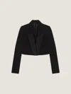 Givenchy Veste Cropped En Laine Et Mohair In Black