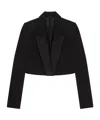 Givenchy Veste Cropped En Laine Et Mohair In Black