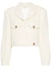 Givenchy Single-breasted Cropped Blazer In Neutrals