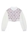 Givenchy Cropped Varsity Jacket In White