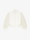 GIVENCHY CROPPED VARSITY JACKET IN WOOL AND 4G FUR