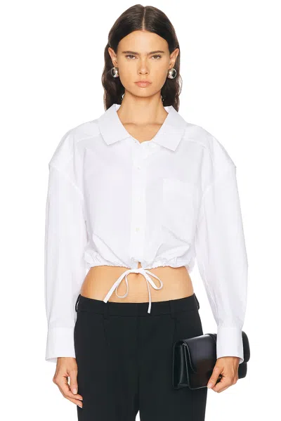 Givenchy Cropped Wide Collar Shirt In White