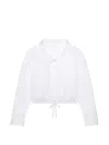 Givenchy Cropped Shirt In Poplin In Red
