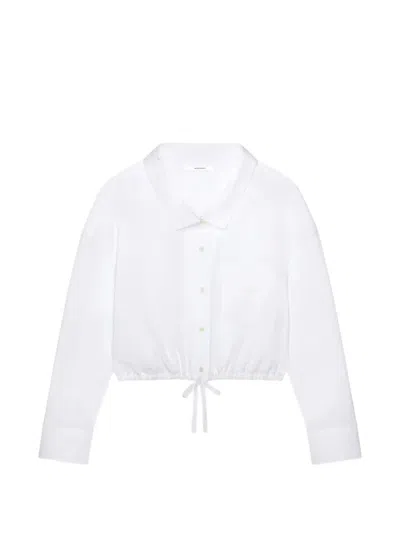 Givenchy Cropped Shirt In Poplin In White