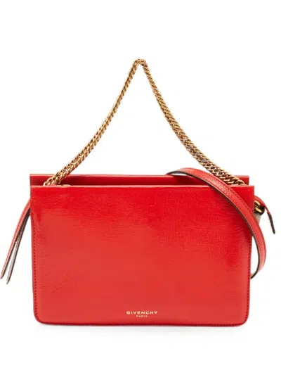 Pre-owned Givenchy Cross 3 Leather Shoulder Bag In Red