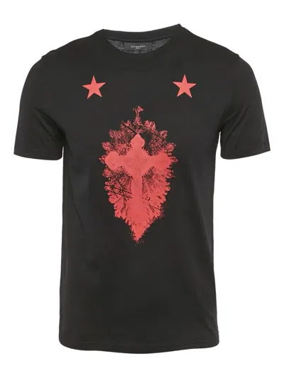 Pre-owned Givenchy Cross Print T-shirt In Black