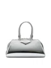 Givenchy Small Antigona East-west Laminated Leather Handbag In Silver
