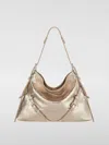 Givenchy Medium Voyou Metallic Leather Hobo Bag In Gold