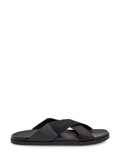 Givenchy Crossed Sandal In Black